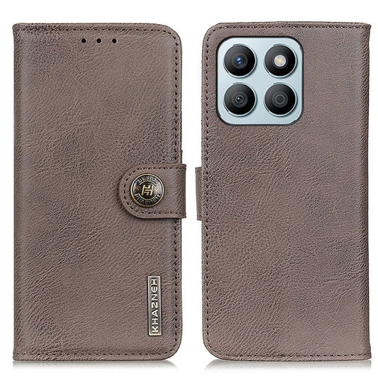 For Honor X8b KHAZNEH Cowhide Texture Horizontal Flip Leather Phone Case(Khaki)