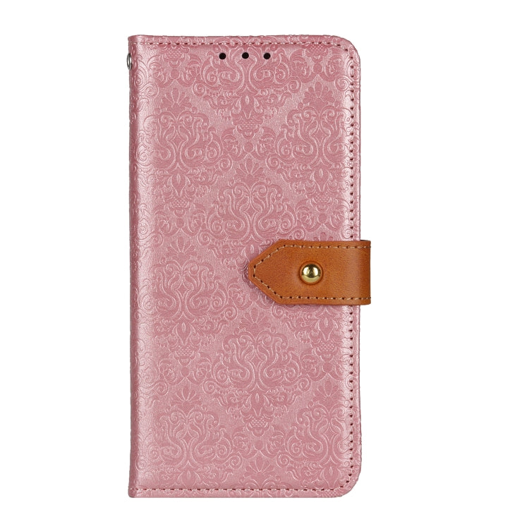 For Honor X8b European Floral Embossed Leather Phone Case(Pink)