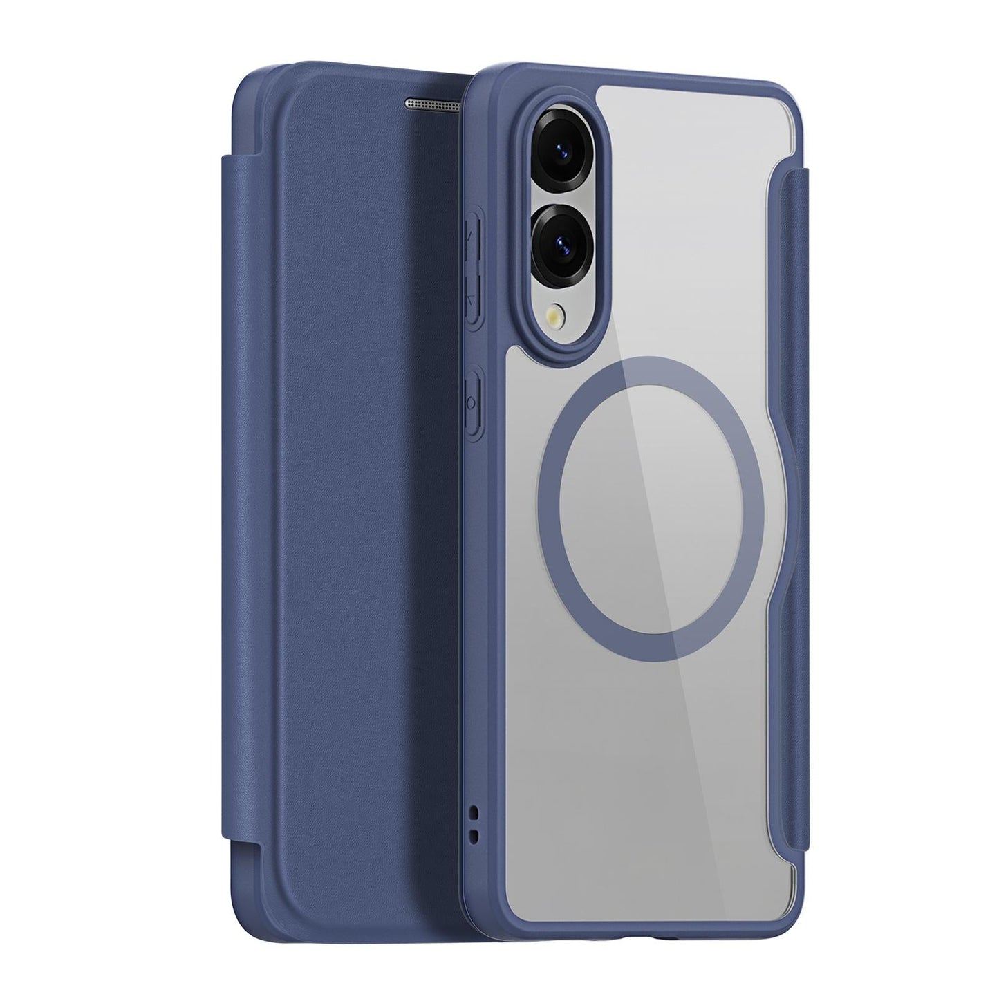 For Samsung Galaxy S25 Edge 5G DUX DUCIS Skin X Pro Series Magsafe PC + TPU Phone Leather Case(Blue)