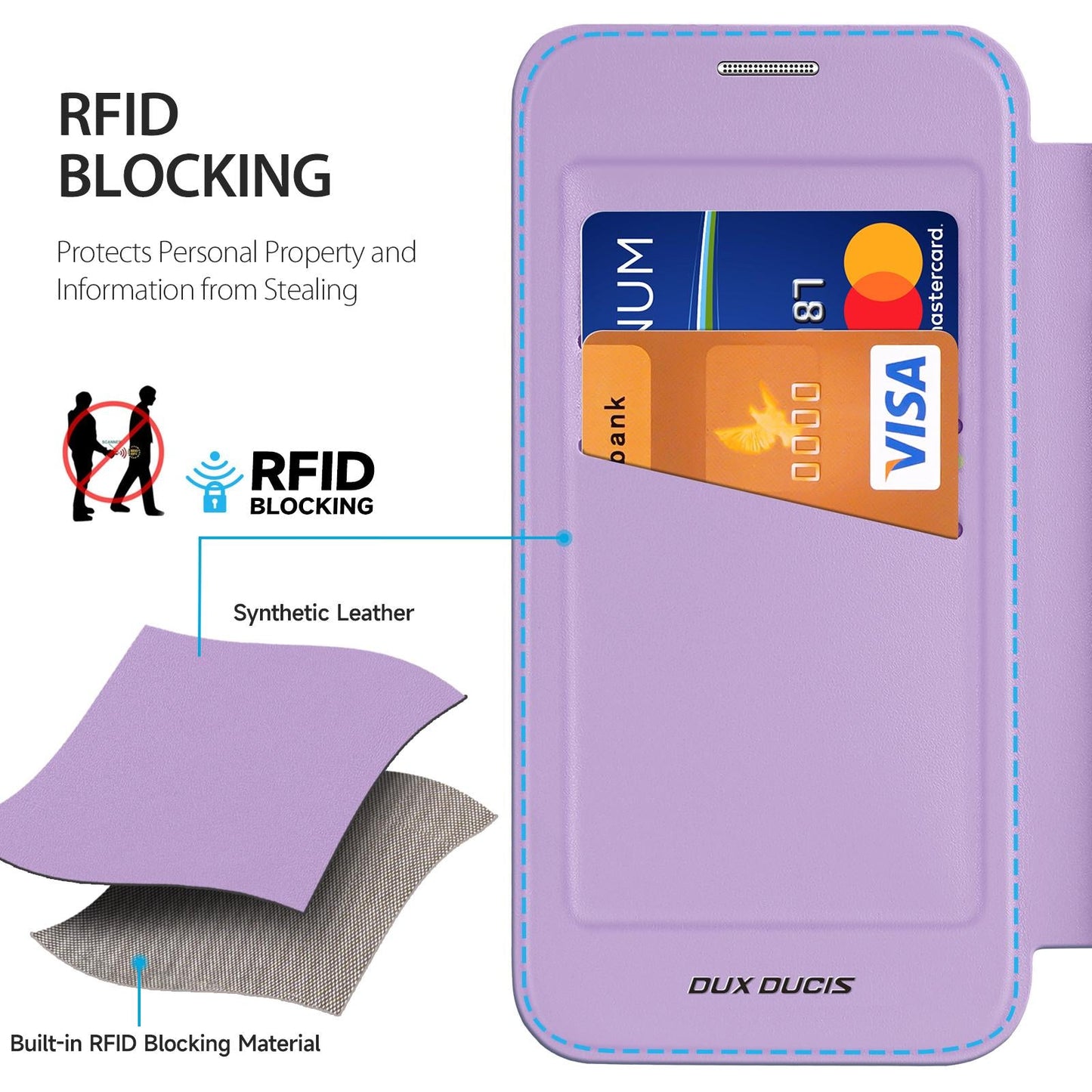 For Samsung Galaxy S25 Edge 5G DUX DUCIS Skin X Pro Series Magsafe PC + TPU Phone Leather Case(Purple)