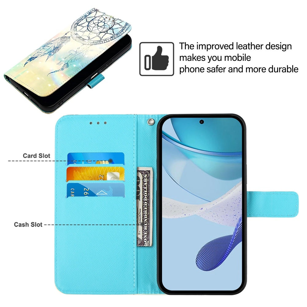 For Motorola Edge X30 / Edge 30 Pro 3D Painting Horizontal Flip Leather Phone Case(Dream Wind Chimes)