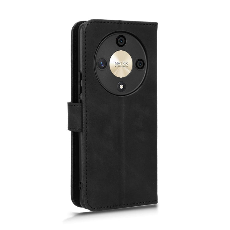For Honor X9b Skin Feel Magnetic Flip Leather Phone Case(Black)