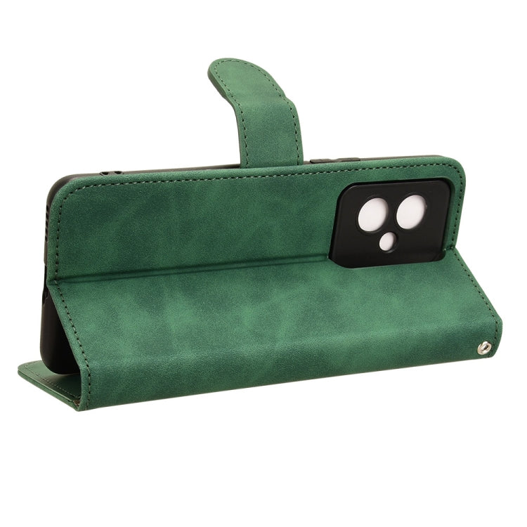 For Honor 100 5G Skin Feel Magnetic Flip Leather Phone Case(Green)