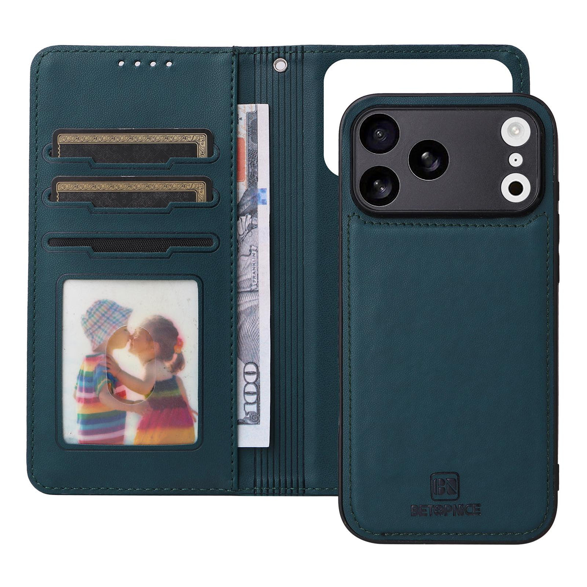 Compatible with iPhone 18 Pro Max & 17 Pro Max BETOPNICE BN-005 2 in 1 Detachable Imitate  Leather Phone Case - Blue