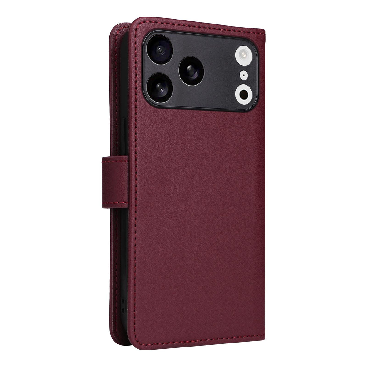 Compatible with iPhone 18 Pro Max & 17 Pro Max BETOPNICE BN-005 2 in 1 Detachable Imitate  Leather Phone Case - Wine Red