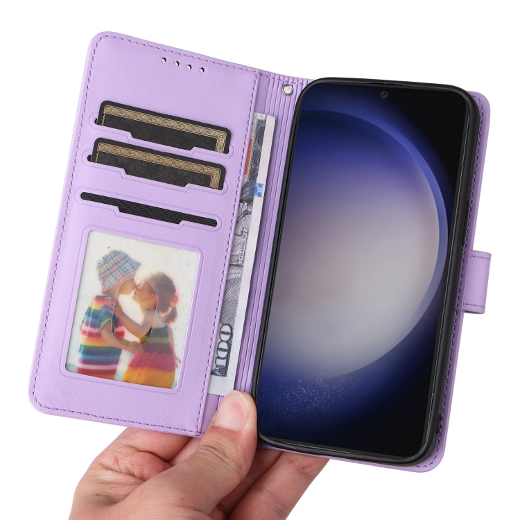 For Samsung Galaxy S24 5G BETOPNICE BN-005 2 in 1 Detachable Imitate Genuine Leather Phone Case(Light Purple)