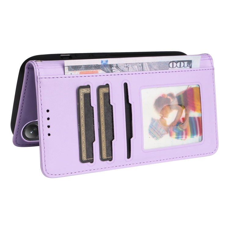 For Samsung Galaxy S24 5G BETOPNICE BN-005 2 in 1 Detachable Imitate Genuine Leather Phone Case(Light Purple)