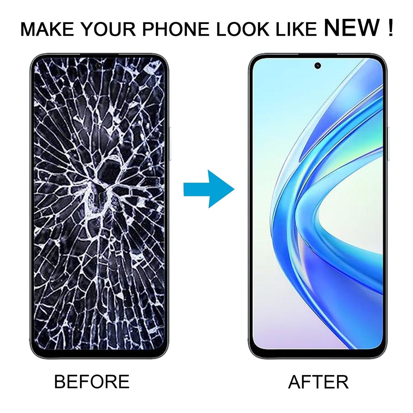 For Honor X7b Original LCD Screen Digitizer Full Assembly with Frame