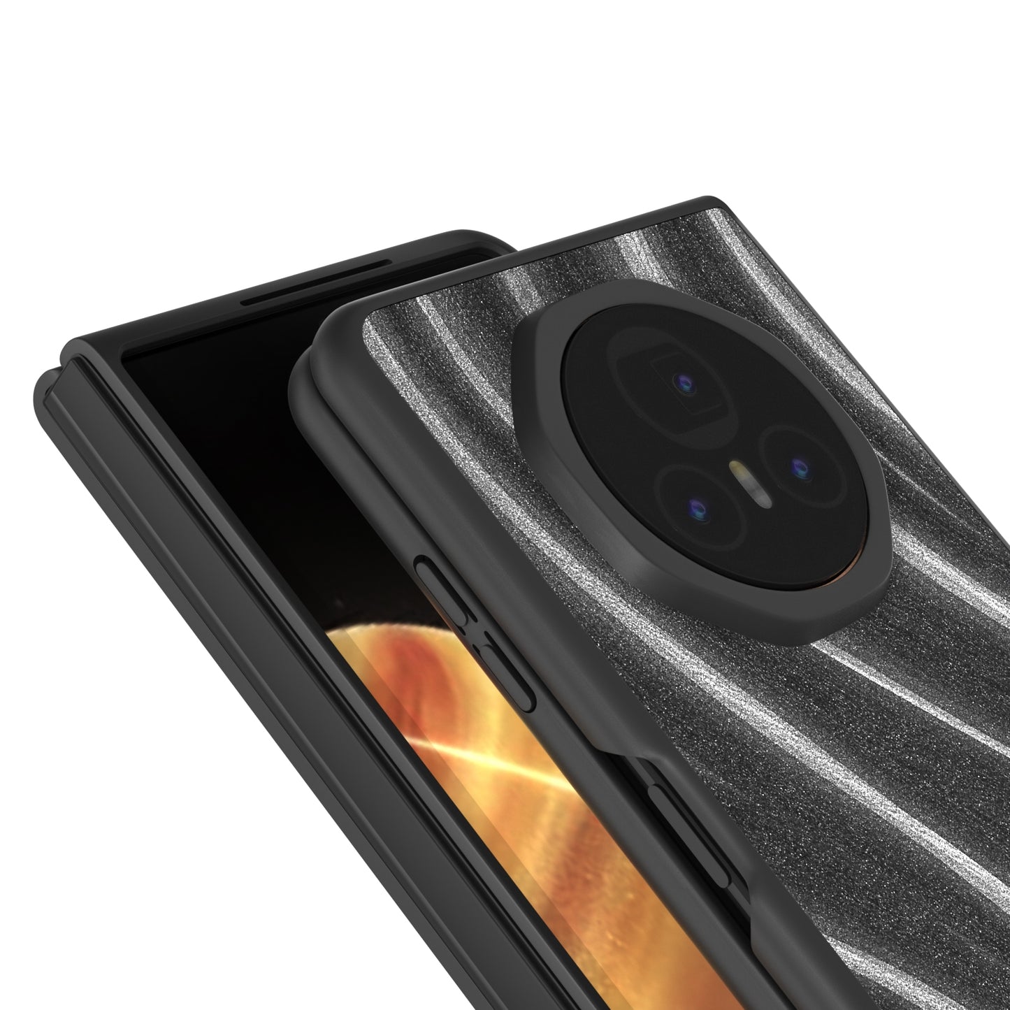 For Honor Magic V3 Galactic Pattern Protective Phone Case(Grey)