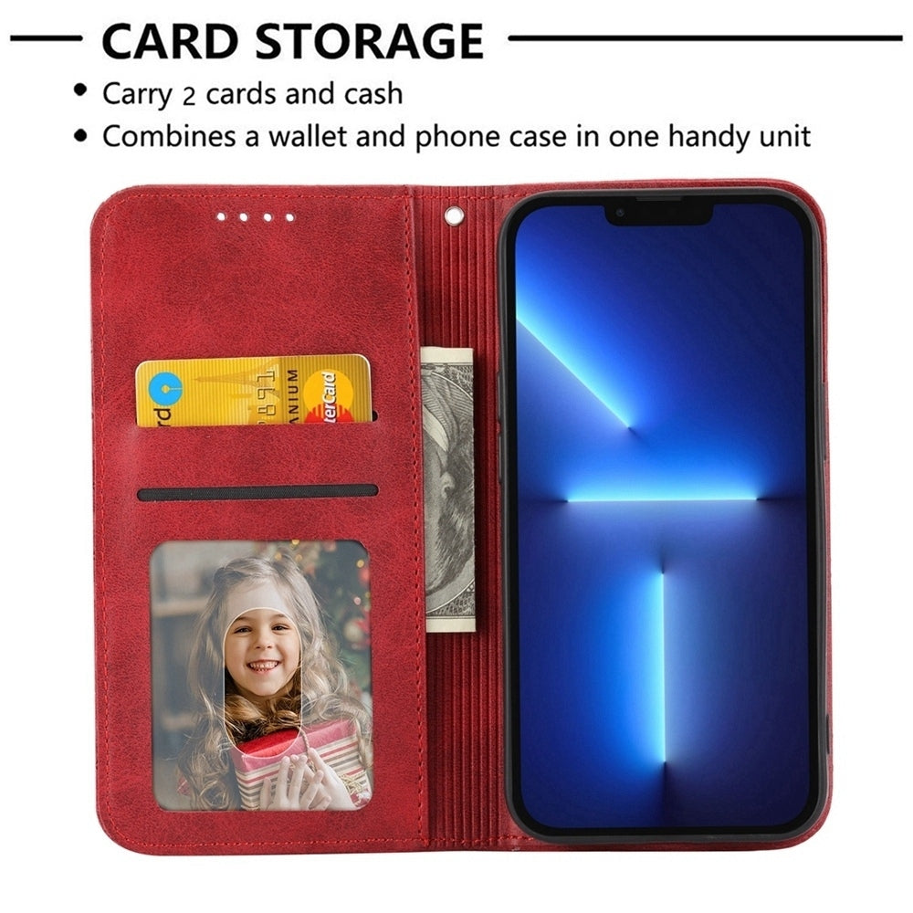 For iPhone 16e Cubic Grid Calf Texture Magnetic Leather Phone Case(Red)