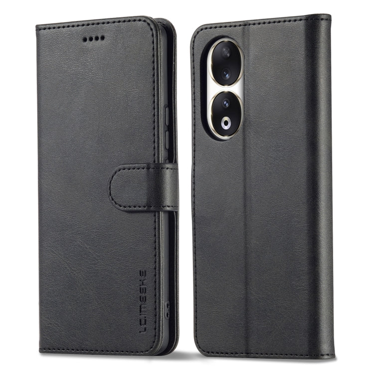 For Honor 90 LC.IMEEKE Calf Texture Leather Phone Case(Black)