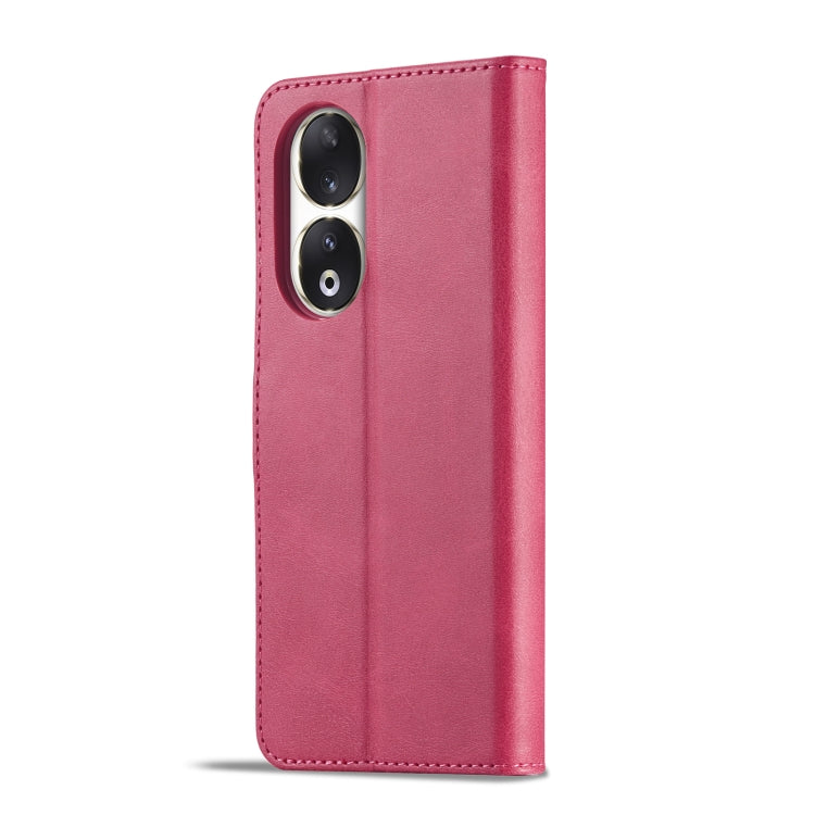 For Honor 90 LC.IMEEKE Calf Texture Leather Phone Case(Red)