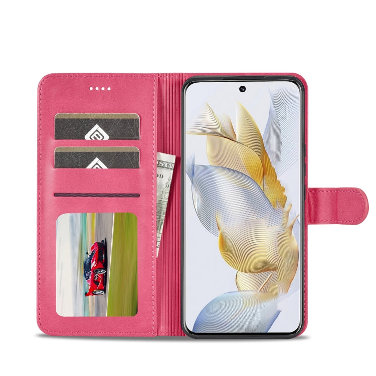 For Honor 90 LC.IMEEKE Calf Texture Leather Phone Case(Red)