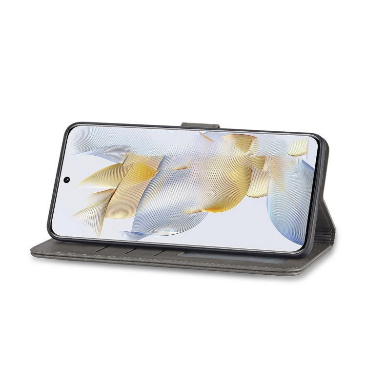 For Honor 90 LC.IMEEKE Calf Texture Leather Phone Case(Grey)