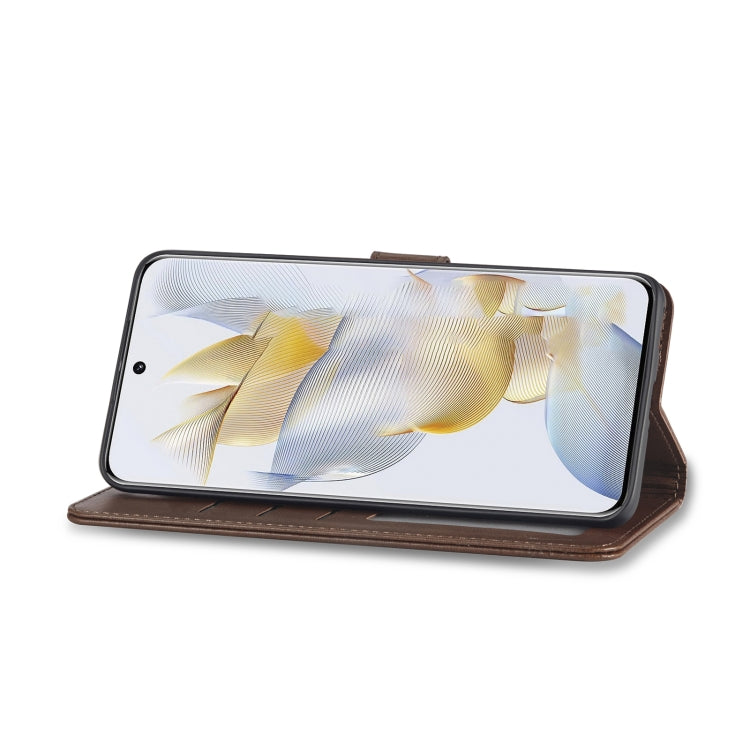 For Honor 90 LC.IMEEKE Calf Texture Leather Phone Case(Coffee)