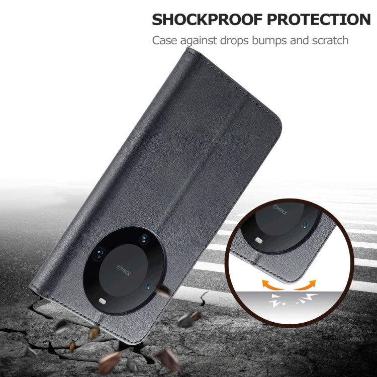 For Honor X50 LC.IMEEKE Calf Texture Leather Phone Case(Black)