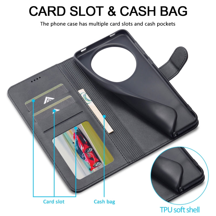 For Honor X50 LC.IMEEKE Calf Texture Leather Phone Case(Black)