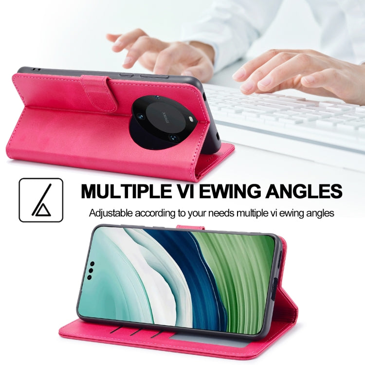 For Honor X50 LC.IMEEKE Calf Texture Leather Phone Case(Red)