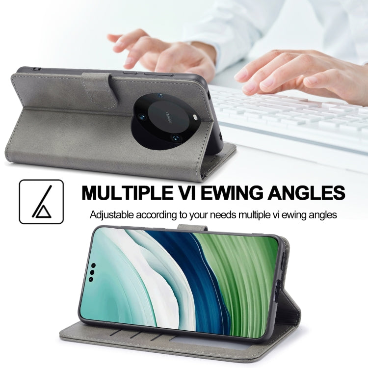 For Honor X50 LC.IMEEKE Calf Texture Leather Phone Case(Grey)