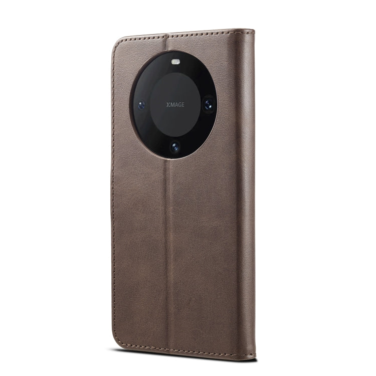 For Honor X50 LC.IMEEKE Calf Texture Leather Phone Case(Coffee)