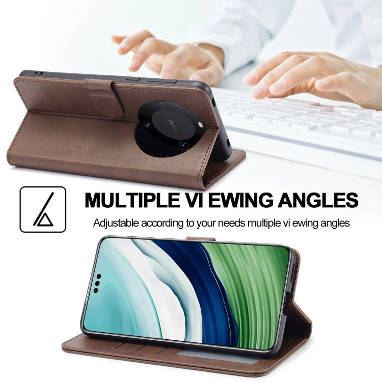 For Honor X50 LC.IMEEKE Calf Texture Leather Phone Case(Coffee)