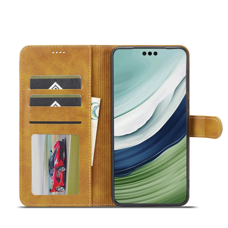 For Honor X50 LC.IMEEKE Calf Texture Leather Phone Case(Brown)