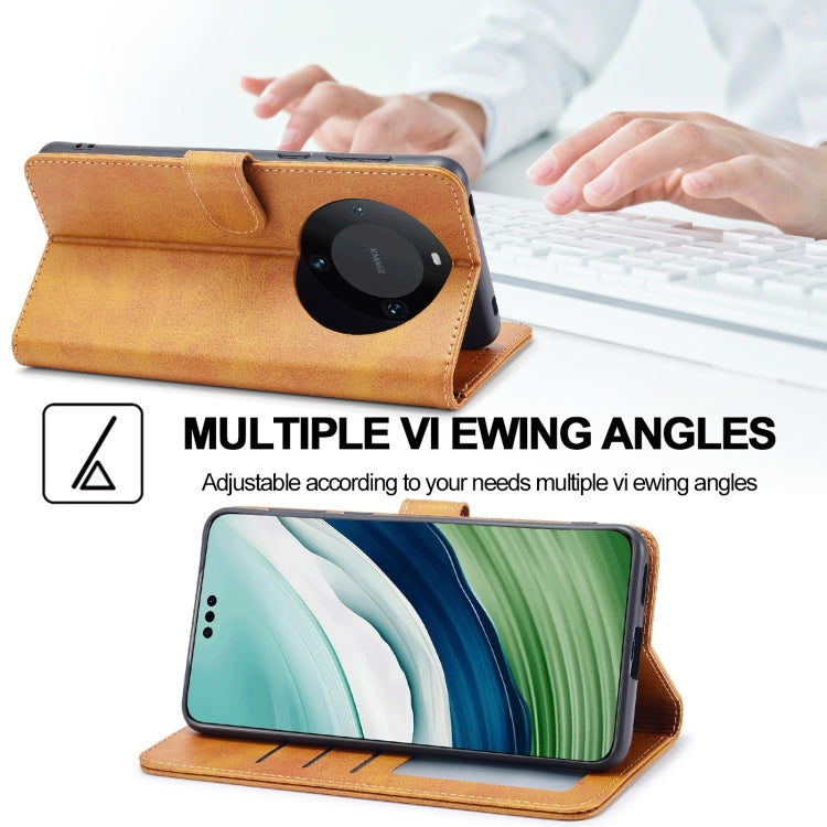 For Honor X50 LC.IMEEKE Calf Texture Leather Phone Case(Brown)