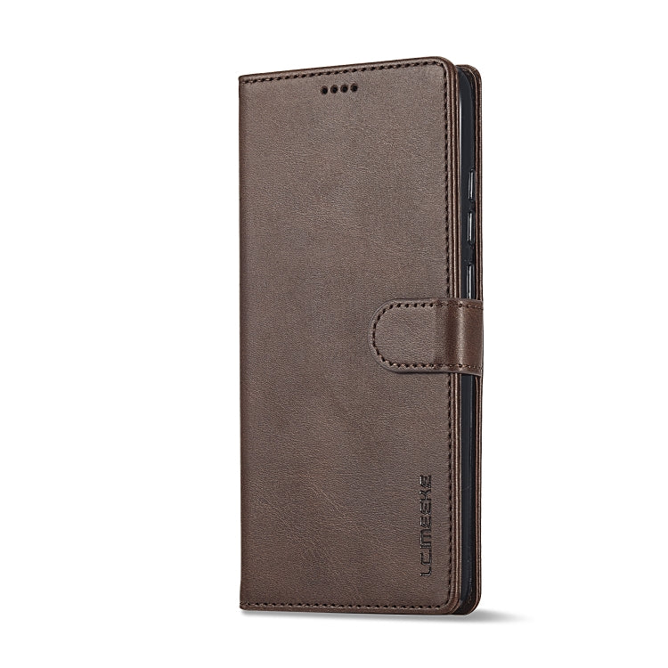 For Honor X8b LC.IMEEKE Calf Texture Leather Phone Case(Coffee)