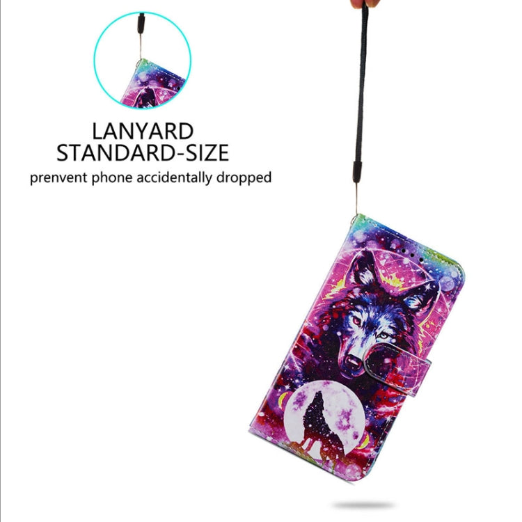 For Honor 90 Pro Painted Pattern Horizontal Flip Leather Phone Case(Wolf Totem)