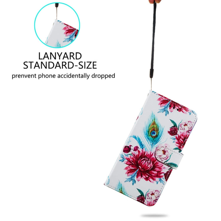 For Honor 90 Pro Painted Pattern Horizontal Flip Leather Phone Case(Peacock Flower)