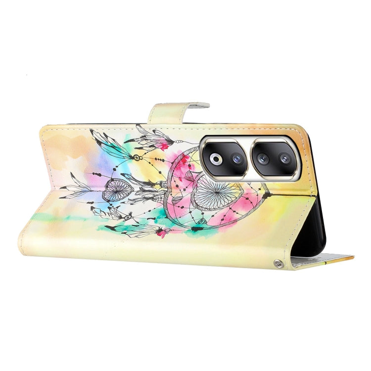 For Honor 90 Pro Colored Drawing Leather Phone Case(Dream Catcher)