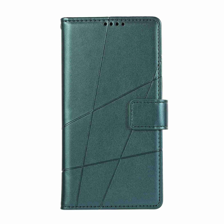 For Honor 100 Pro PU Genuine Leather Texture Embossed Line Phone Case(Green)