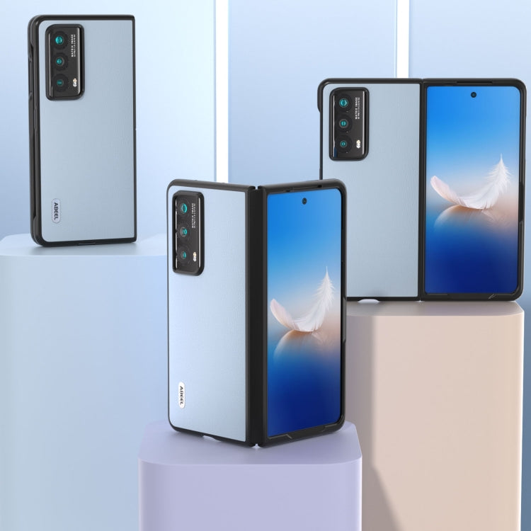 For Honor Magic Vs2 ABEEL Ecological Leather Shockproof PU Phone Case(Blue)