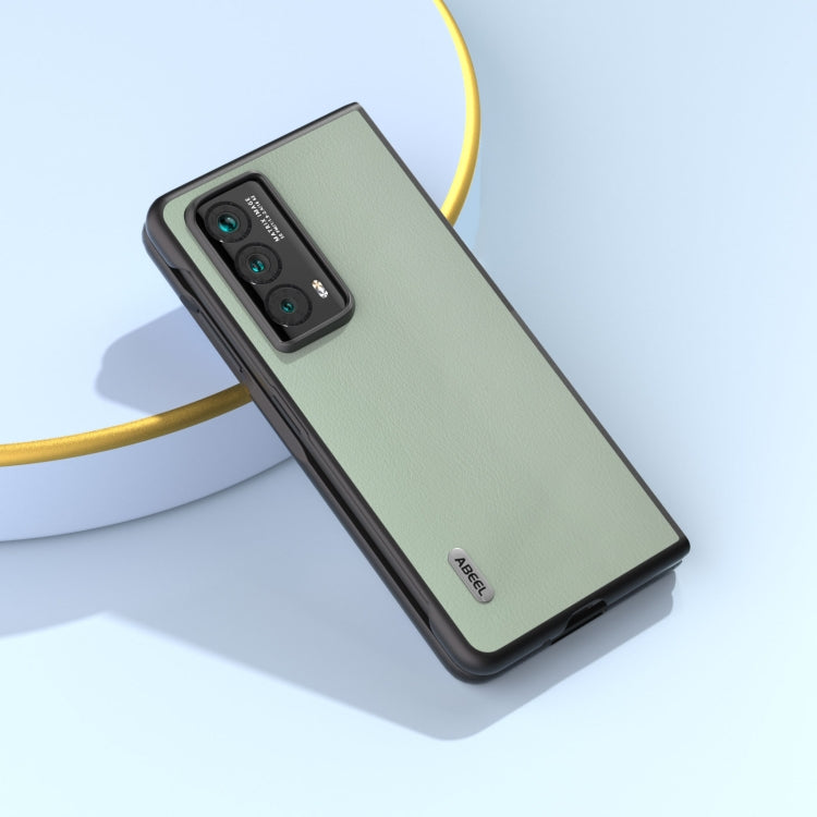 For Honor Magic Vs2 ABEEL Ecological Leather Shockproof PU Phone Case(Green)