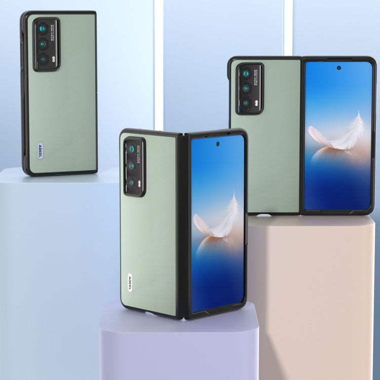 For Honor Magic Vs2 ABEEL Ecological Leather Shockproof PU Phone Case(Green)