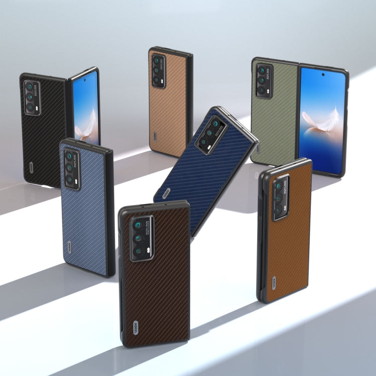 For Honor Magic Vs2 ABEEL Carbon Fiber Texture Protective Phone Case(Gold)