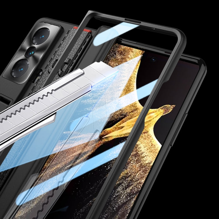 For Honor Magic VS GKK Integrated Magnetic Folding Hinge All-inclusive Phone Case with Wrist Strap(Green)