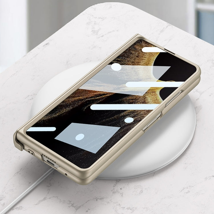 For Honor Magic VS GKK Integrated Magnetic Folding Hinge All-inclusive Phone Case with Wrist Strap(Gold)