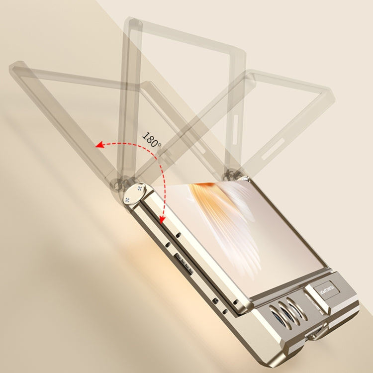 For Honor V Purse GKK Integrated Magnetic Folding Metal Full Coverage Phone Case(Gold)