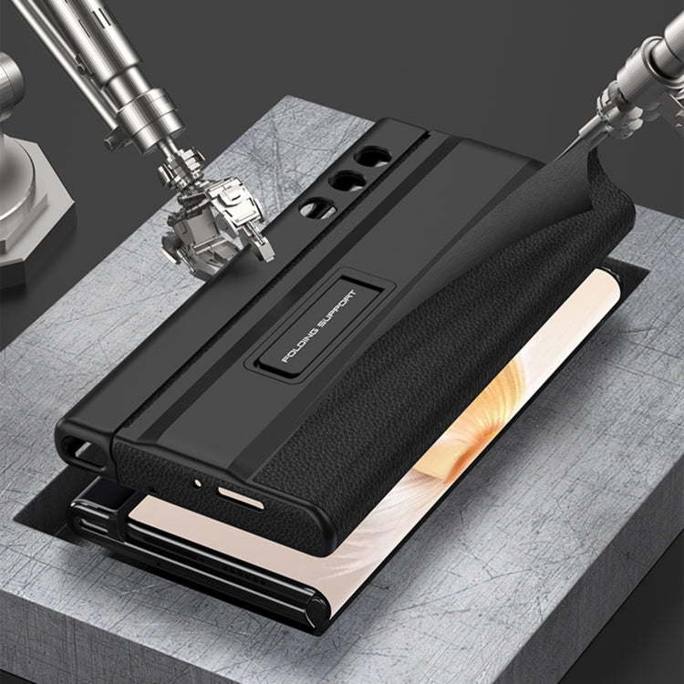 For Honor V Purse GKK Full Coverage Folding Leather Phone Case with Holder(Black)