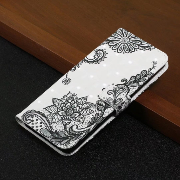 For Honor 10 Oil Embossed 3D Drawing Leather Phone Case(Lace Flower)