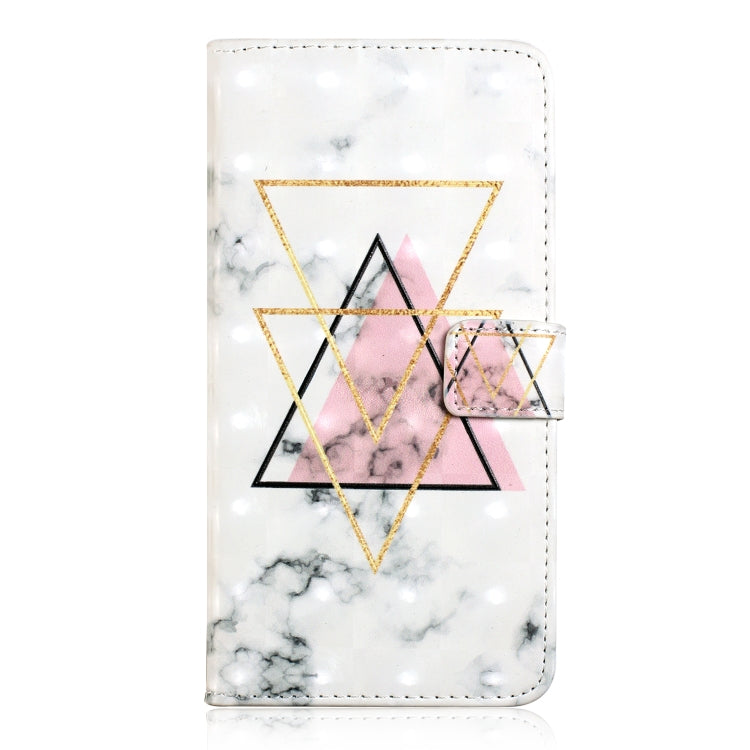 For Honor 10 Oil Embossed 3D Drawing Leather Phone Case(Triangular Marble)