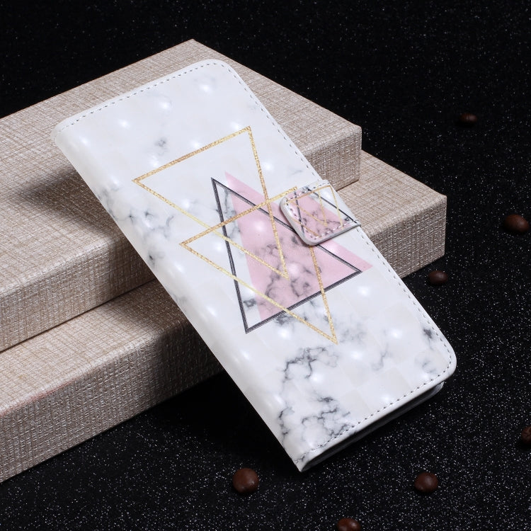 For Honor 10 Oil Embossed 3D Drawing Leather Phone Case(Triangular Marble)