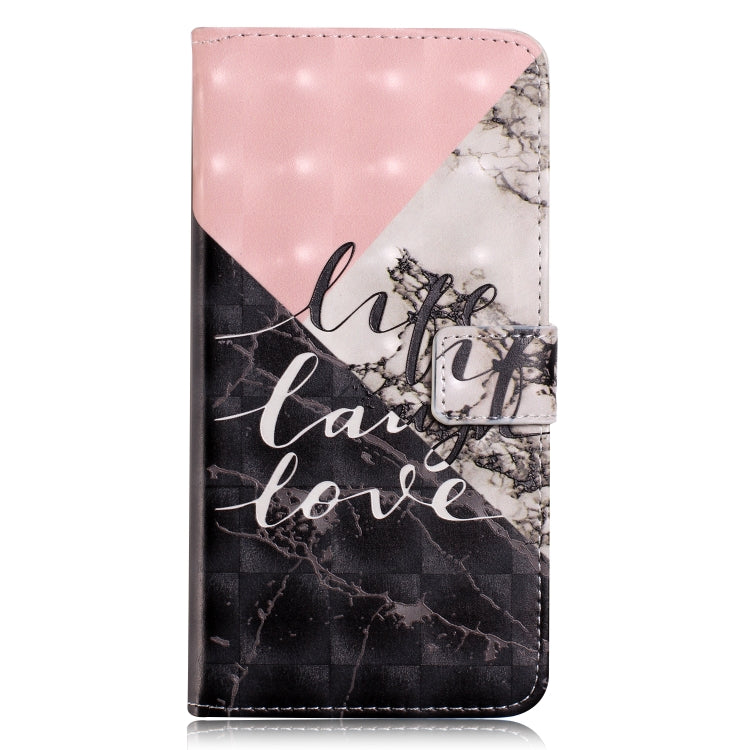 For Honor 10 Lite Oil Embossed 3D Drawing Leather Phone Case(Stitching Marble)