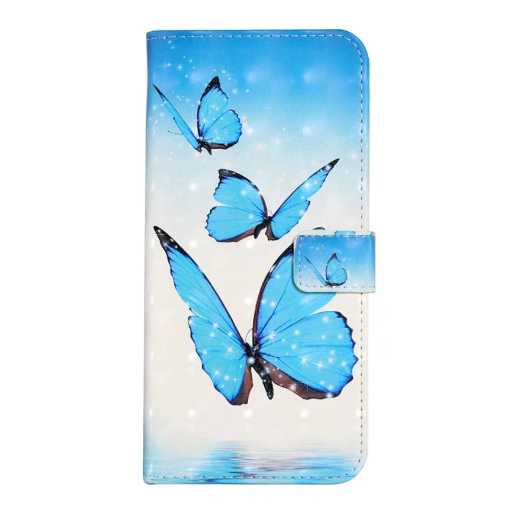 For Honor 10 Lite Oil Embossed 3D Drawing Leather Phone Case(3 Butterflies)