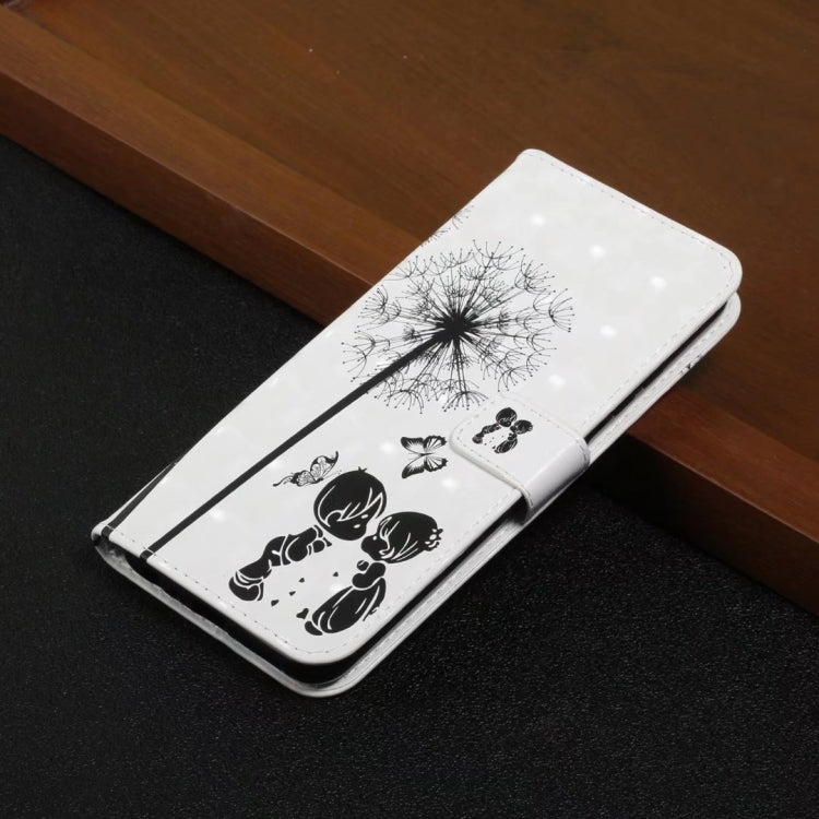 For Honor 10 Lite Oil Embossed 3D Drawing Leather Phone Case(Couple Dandelion)