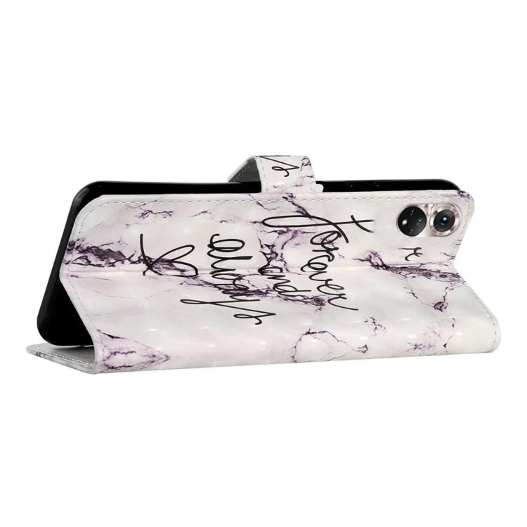 For Honor 50 Oil Embossed 3D Drawing Leather Phone Case(Words Marble)