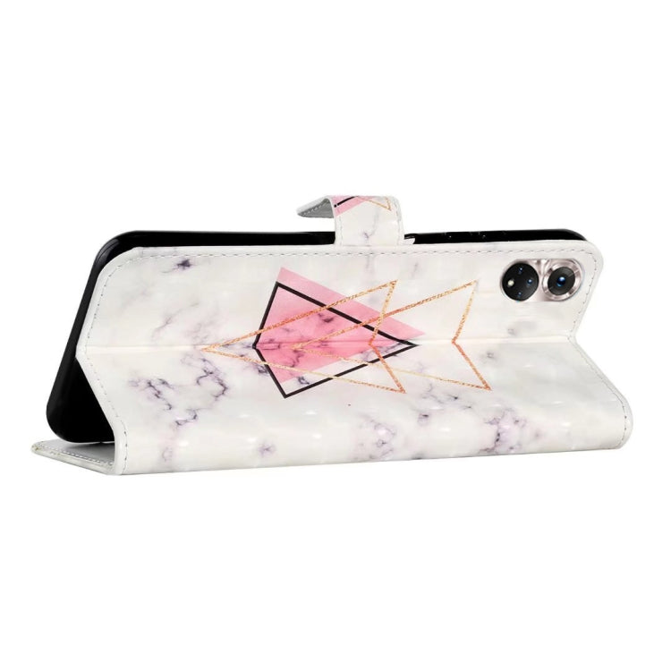 For Honor 50 Oil Embossed 3D Drawing Leather Phone Case(Triangular Marble)