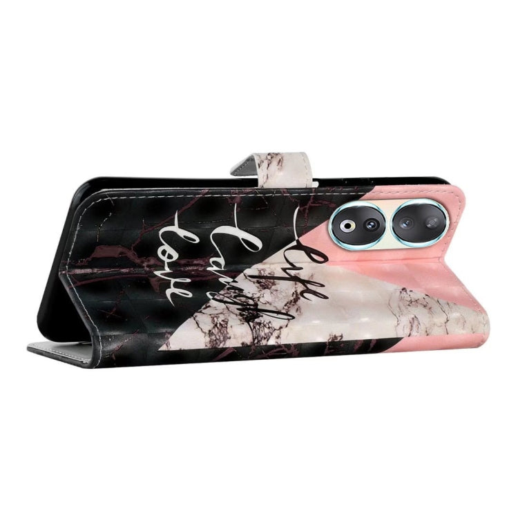 For Honor 90 Oil Embossed 3D Drawing Leather Phone Case(Stitching Marble)