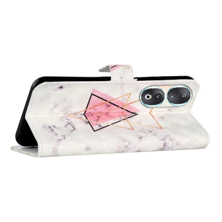 For Honor 90 Oil Embossed 3D Drawing Leather Phone Case(Triangular Marble)
